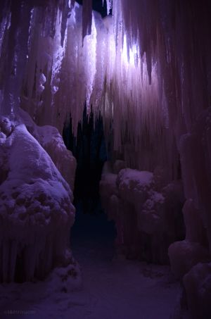 Looking out of the Ice Castle